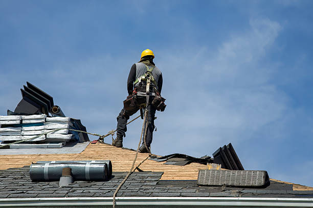 Professional Gutter Installation technician working in Central City, PA